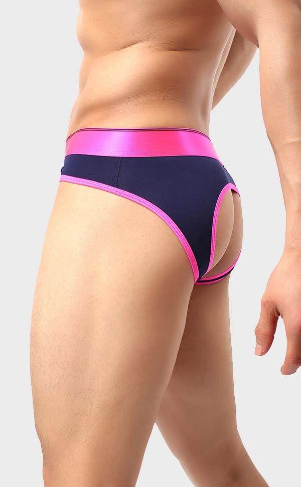 Men's Modal Bicolor Briefs Butt Open Men's Modal Bicolor Briefs Butt Open