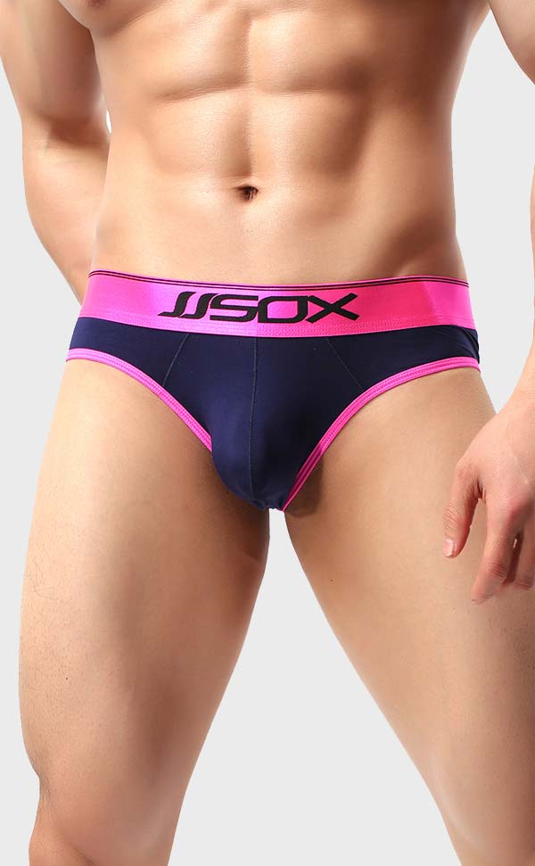 Men's Modal Bicolor Briefs Butt Open Men's Modal Bicolor Briefs Butt Open