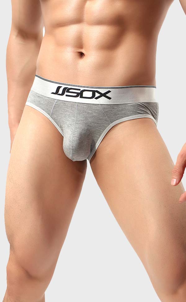 Men's Modal Bicolor Briefs Butt Open Men's Modal Bicolor Briefs Butt Open