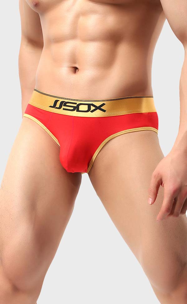 Men's Modal Bicolor Briefs Butt Open Men's Modal Bicolor Briefs Butt Open