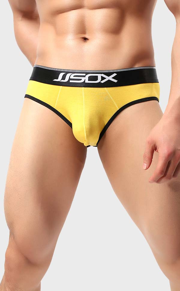 Men's Modal Bicolor Briefs Butt Open Men's Modal Bicolor Briefs Butt Open