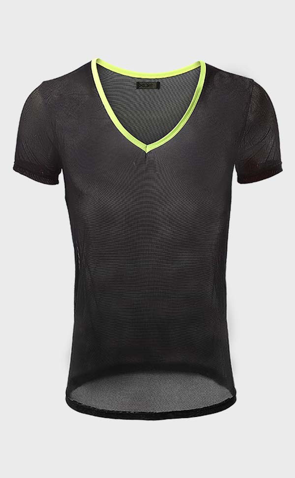 Men's Mesh Bicolor T-Shirt and Trunk Men's Mesh Bicolor T-Shirt and Trunk