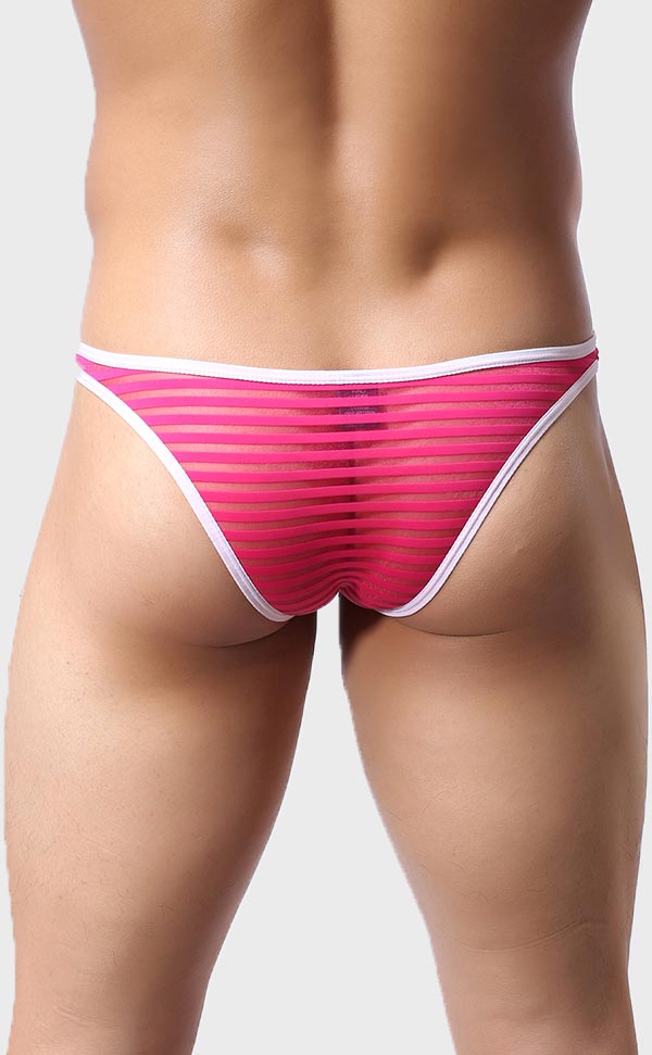 Men’s Sheer Stripe Mesh Bikini Men’s Sheer Stripe Mesh Bikini