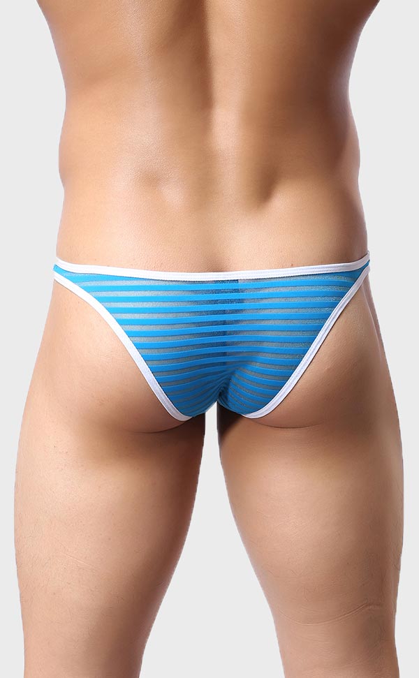 Men’s Sheer Stripe Mesh Bikini Men’s Sheer Stripe Mesh Bikini