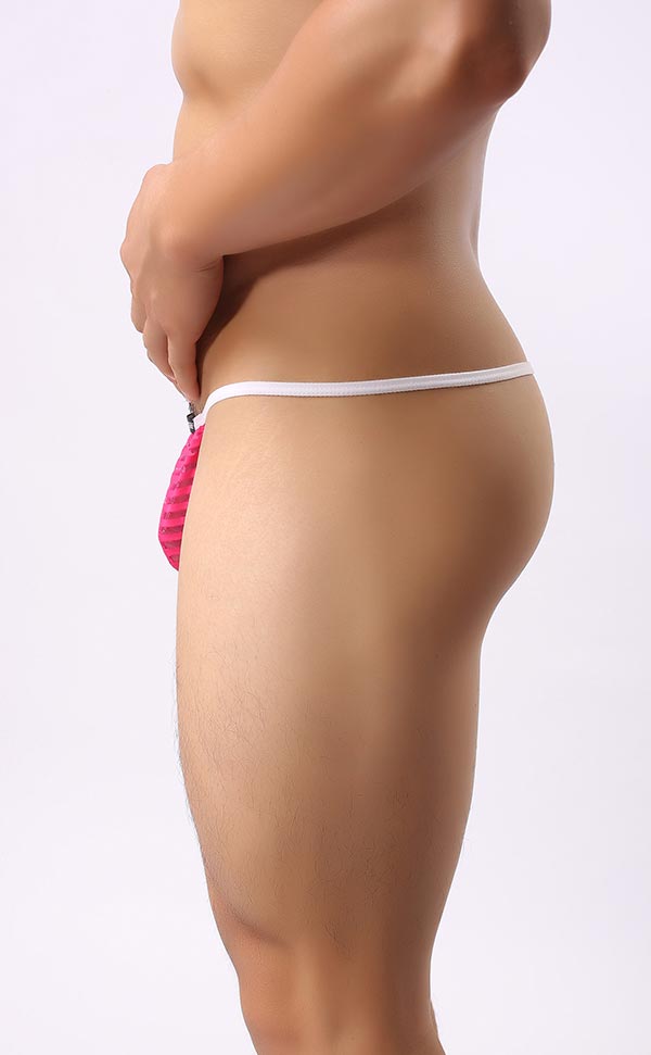 Men's Sexy Striped Mesh Translucent G-Strings Men's Sexy Striped Mesh Translucent G-Strings