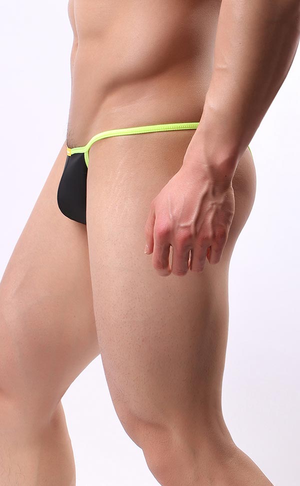 Men's Sexy PU Leather Low Rise T-Back Men's Sexy PU Leather Low Rise T-Back