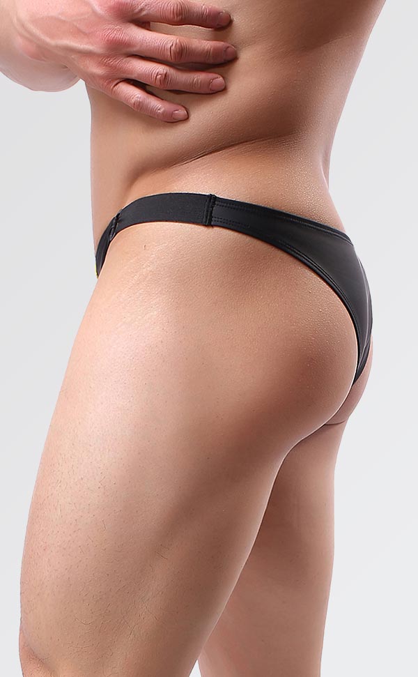 Men's Sexy PU Leather Low Rise Bikini Men's Sexy PU Leather Low Rise Bikini