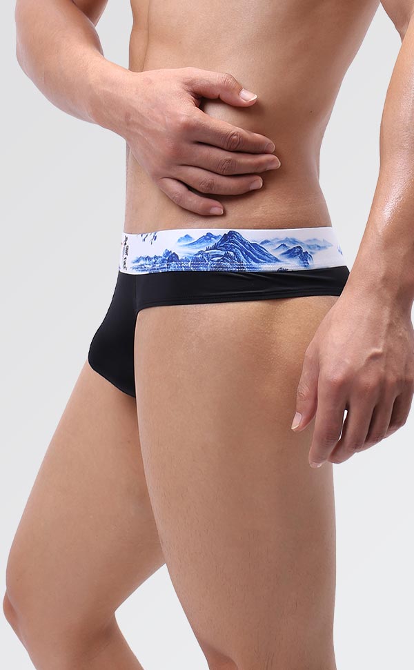 Men's Soft Printing Wide Waist Bikini Men's Soft Printing Wide Waist Bikini