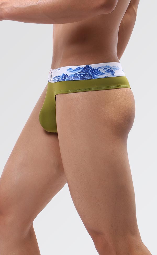 Men's Soft Printing Wide Waist Bikini Men's Soft Printing Wide Waist Bikini