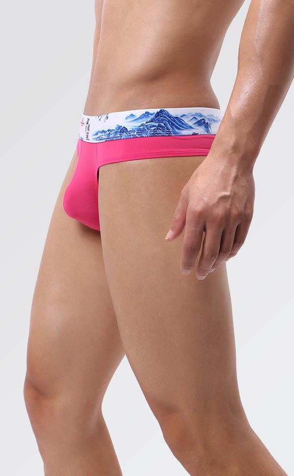 Men's Soft Printing Wide Waist Bikini Men's Soft Printing Wide Waist Bikini