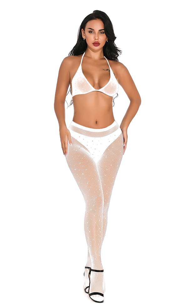 Rhinestone Fishnet Pantyhose Sets Rhinestone Fishnet Pantyhose Sets