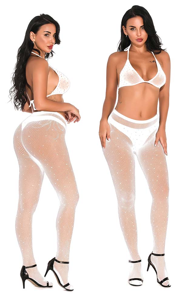 Rhinestone Fishnet Pantyhose Sets Rhinestone Fishnet Pantyhose Sets