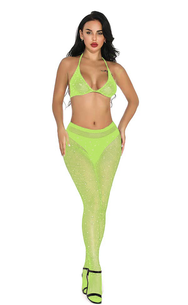 Rhinestone Fishnet Pantyhose Sets Rhinestone Fishnet Pantyhose Sets