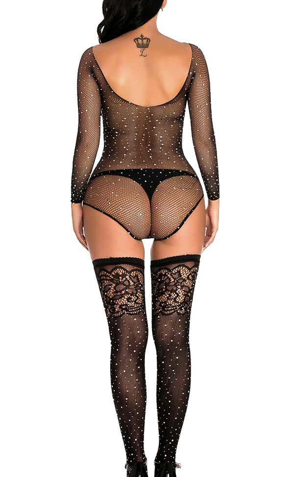 Rhinestone Fishnet Bodysuit Sets Rhinestone Fishnet Bodysuit Sets