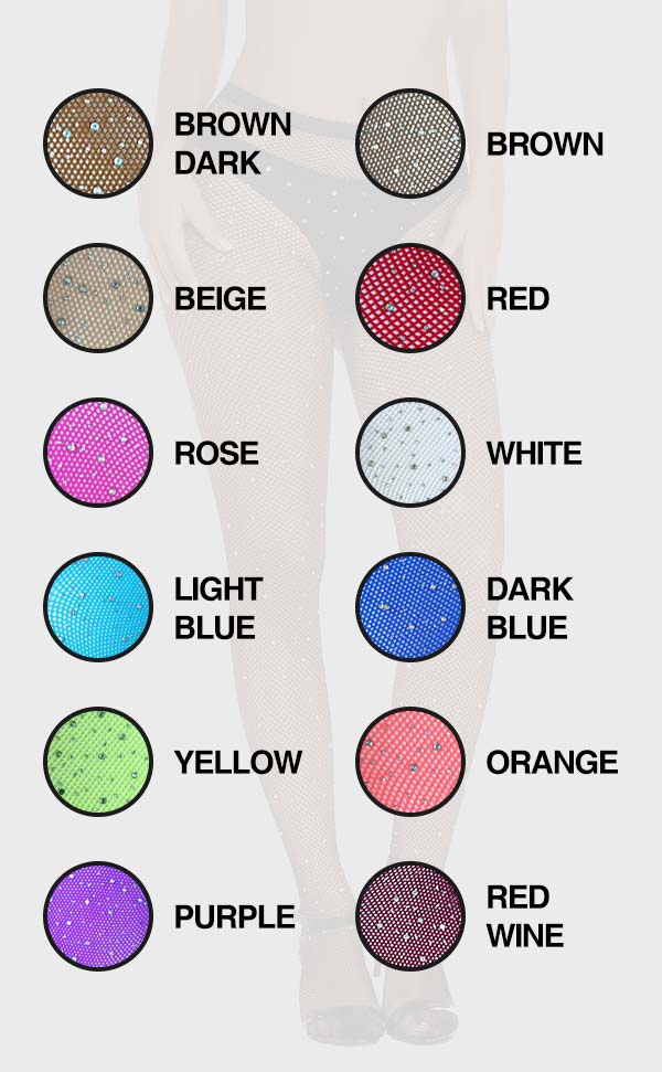 High Waist Rhinestone Fishnet Pantyhose High Waist Rhinestone Fishnet Pantyhose