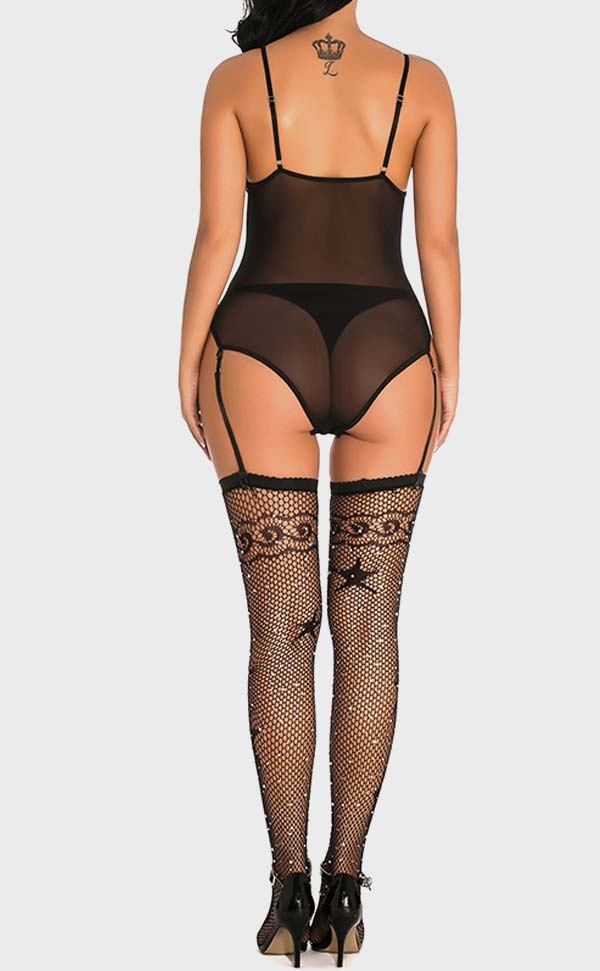 Diamond Net Rhinestone Bodysuit Sets Diamond Net Rhinestone Bodysuit Sets