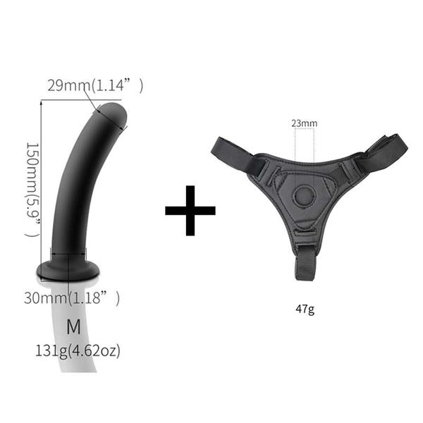 Unisex Strap-On Harness Kit with Pegging Round Dildo Unisex Strap-On Harness Kit with Pegging Round Dildo