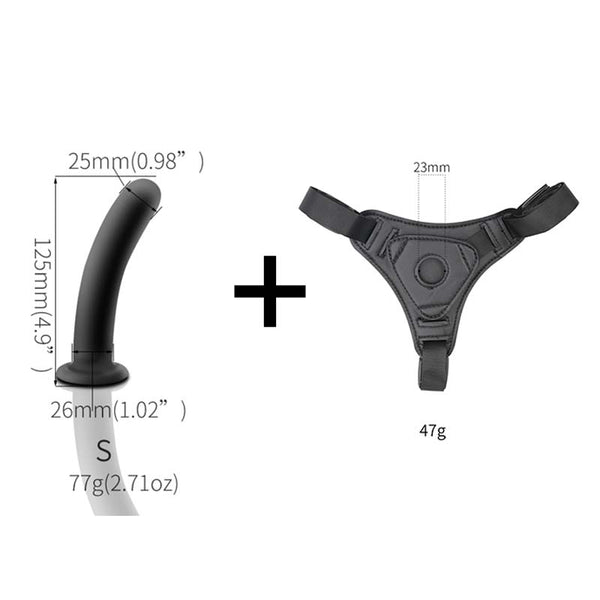Unisex Strap-On Harness Kit with Pegging Round Dildo Unisex Strap-On Harness Kit with Pegging Round Dildo