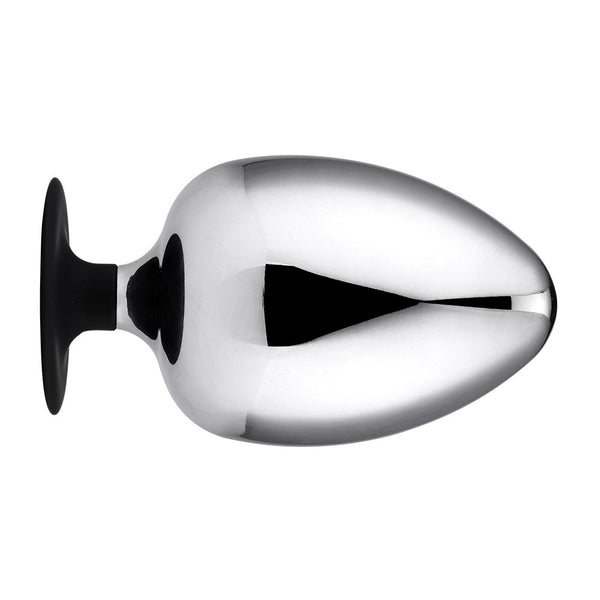Extra Large Metal Butt Plug with Silicone Base Extra Large Metal Butt Plug with Silicone Base