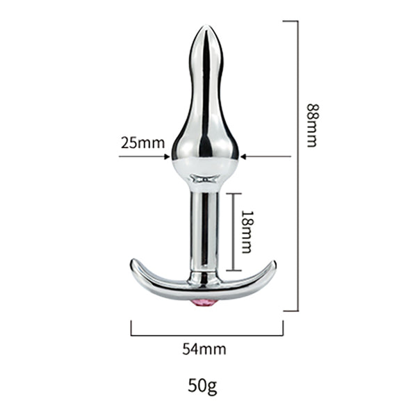 Random Color Pear-Shaped Crystal Jeweled Butt Plug Random Color Pear-Shaped Crystal Jeweled Butt Plug