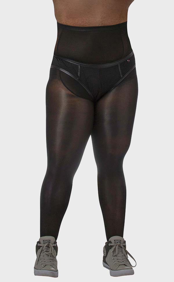 Shiny Footless Pantyhose Sheath Open Shiny Footless Pantyhose Sheath Open