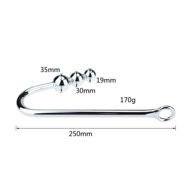 Three Balls Stainless Steel Anal Hook Three Balls Stainless Steel Anal Hook
