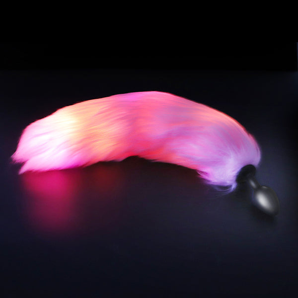 15” LED Fox Tail with Silicone Butt Plug 15” LED Fox Tail with Silicone Butt Plug