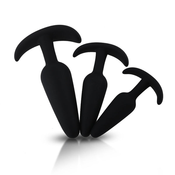 Silicone Traning Butt Plug, 3 Piece Set Silicone Traning Butt Plug, 3 Piece Set