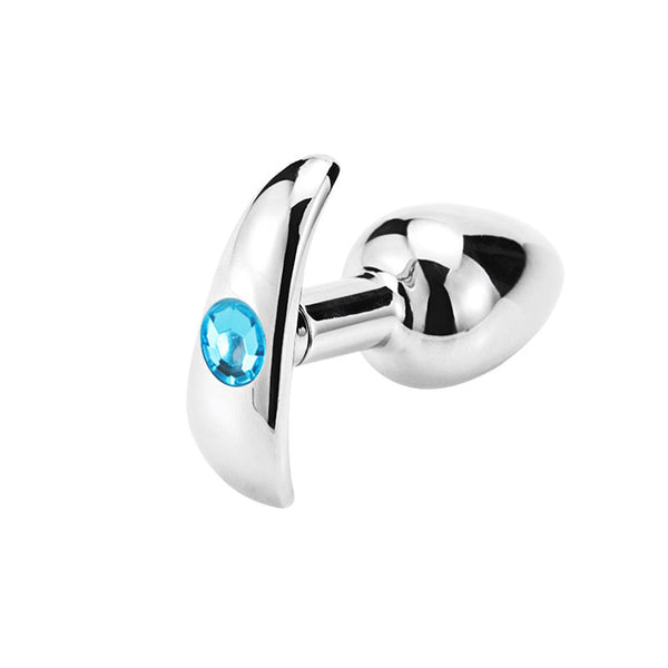 Stylish Jeweled Silver Butt Plug, Multi Color Stylish Jeweled Silver Butt Plug, Multi Color