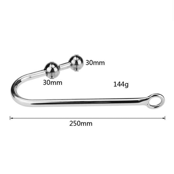 Two Balls Stainless Steel Anal Hook Two Balls Stainless Steel Anal Hook