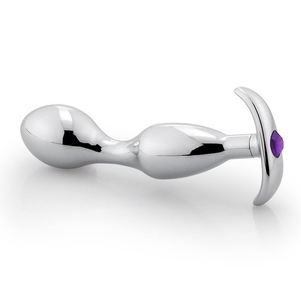 Jeweled Stainless Steel Butt Plug T-bar Jeweled Stainless Steel Butt Plug T-bar