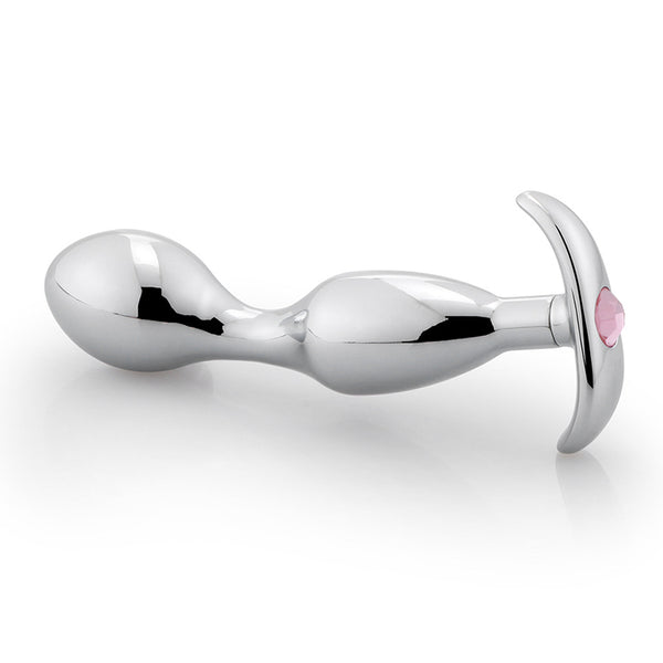 Jeweled Stainless Steel Butt Plug T-bar Jeweled Stainless Steel Butt Plug T-bar