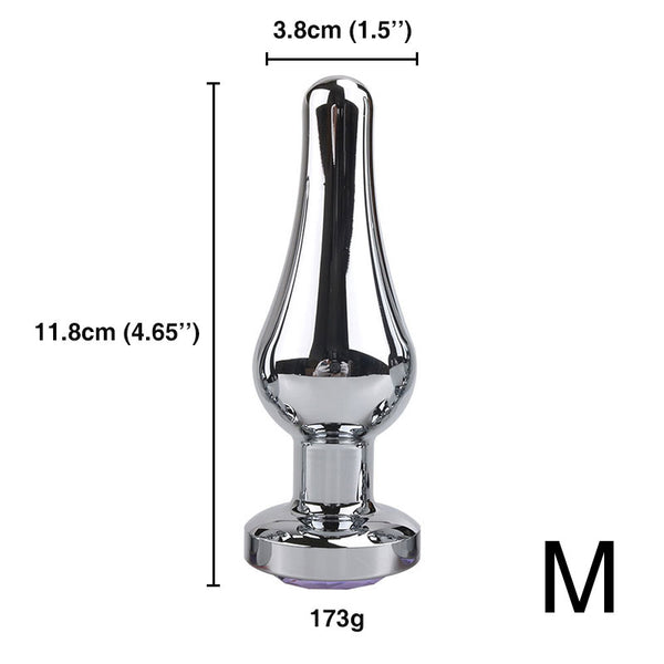 Tapered Jeweled Stainless Steel Butt Plug Tapered Jeweled Stainless Steel Butt Plug