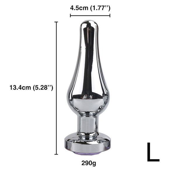 Tapered Jeweled Stainless Steel Butt Plug Tapered Jeweled Stainless Steel Butt Plug