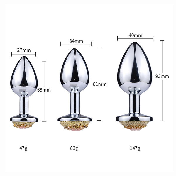 Floral Diamond Base Butt Plug Floral Diamond Base Butt Plug