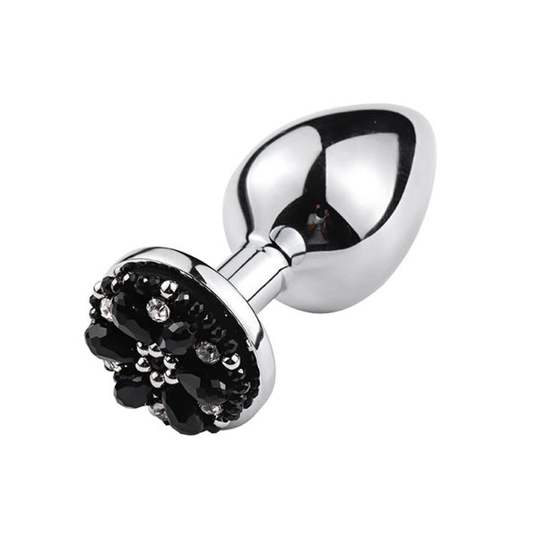 Black Gold Diamond Base Metal Butt Plug Black Gold Diamond Base Metal Butt Plug