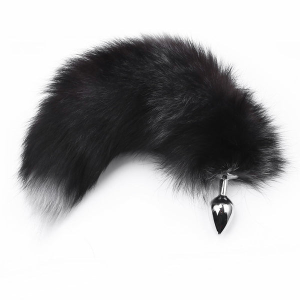 Fox Tail Butt Plug- Large 16'' Grey Fox Tail Butt Plug- Large 16'' Grey