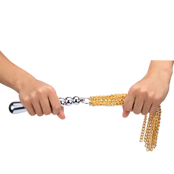 Stainless Steel Dildo with Metal Flogger Stainless Steel Dildo with Metal Flogger