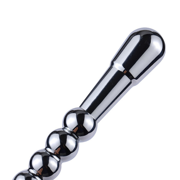 Stainless Steel Dildo with Faux Leather Flogger Stainless Steel Dildo with Faux Leather Flogger