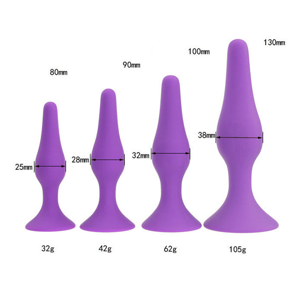 Silicone Butt Plug Trainer Kit - Comes with Four Butt Plugs Silicone Butt Plug Trainer Kit - Comes with Four Butt Plugs