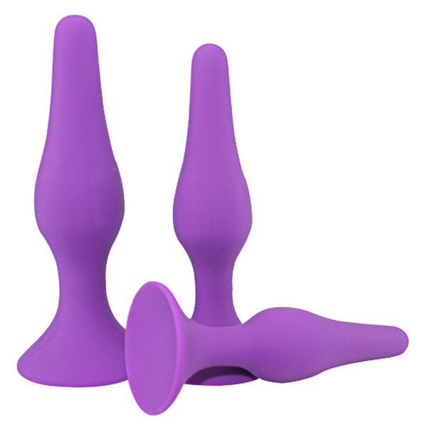 Silicone Butt Plug Trainer Kit - Comes with Four Butt Plugs Silicone Butt Plug Trainer Kit - Comes with Four Butt Plugs