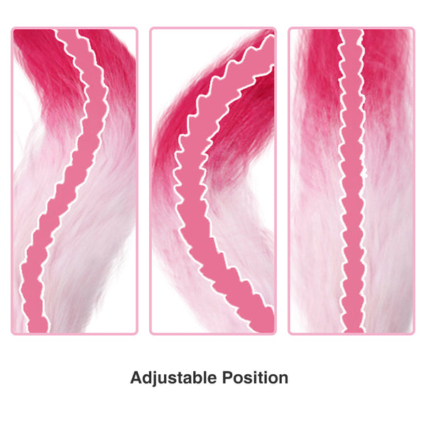 16” Rainbow Fox Tail Butt Plug with Cat Ear 16” Rainbow Fox Tail Butt Plug with Cat Ear