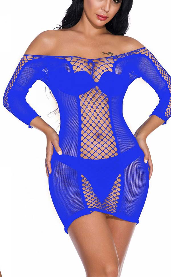 Diamond Net Sleeved Dress Diamond Net Sleeved Dress