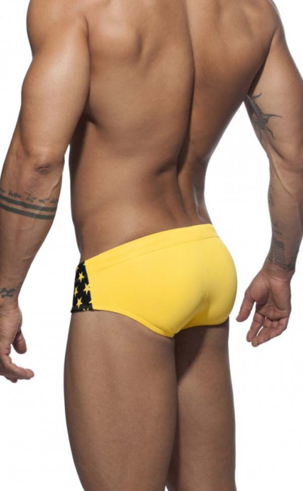 Star Printing Swim Briefs with Sponge Pad Star Printing Swim Briefs with Sponge Pad