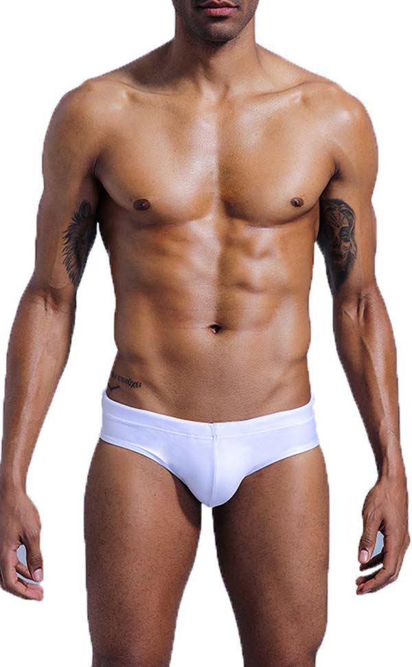 Solid Color Swim Briefs with Sponge Pad Solid Color Swim Briefs with Sponge Pad