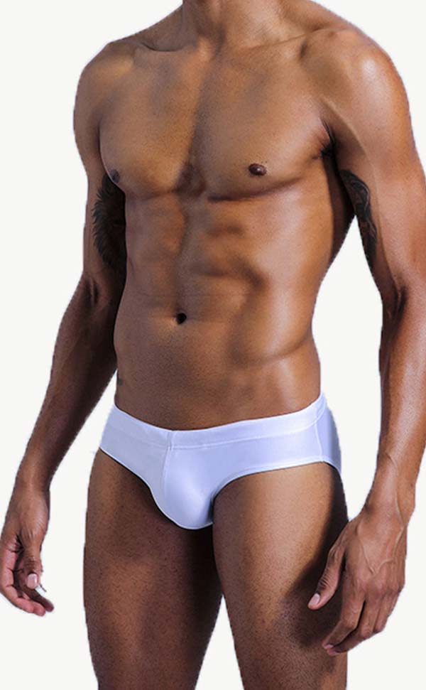 Solid Color Swim Briefs with Sponge Pad Solid Color Swim Briefs with Sponge Pad