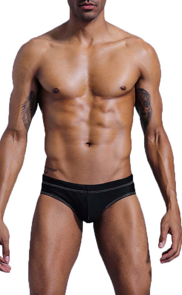 Solid Color Swim Briefs with Sponge Pad Solid Color Swim Briefs with Sponge Pad