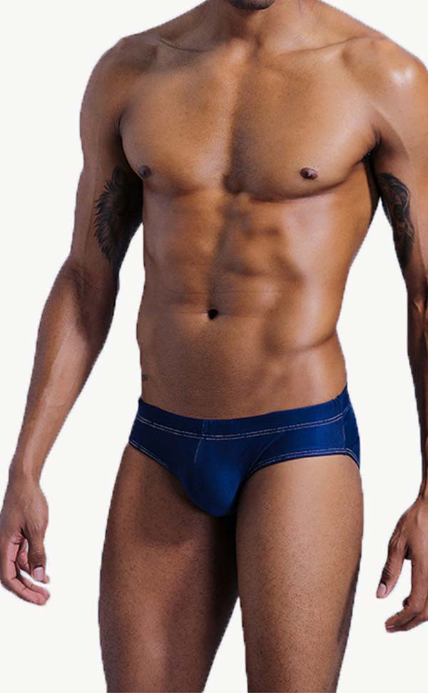 Solid Color Swim Briefs with Sponge Pad Solid Color Swim Briefs with Sponge Pad