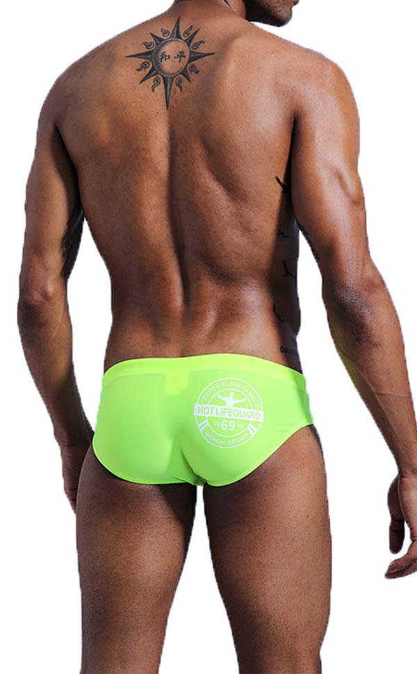 Solid Color Swim Briefs with Sponge Pad Solid Color Swim Briefs with Sponge Pad