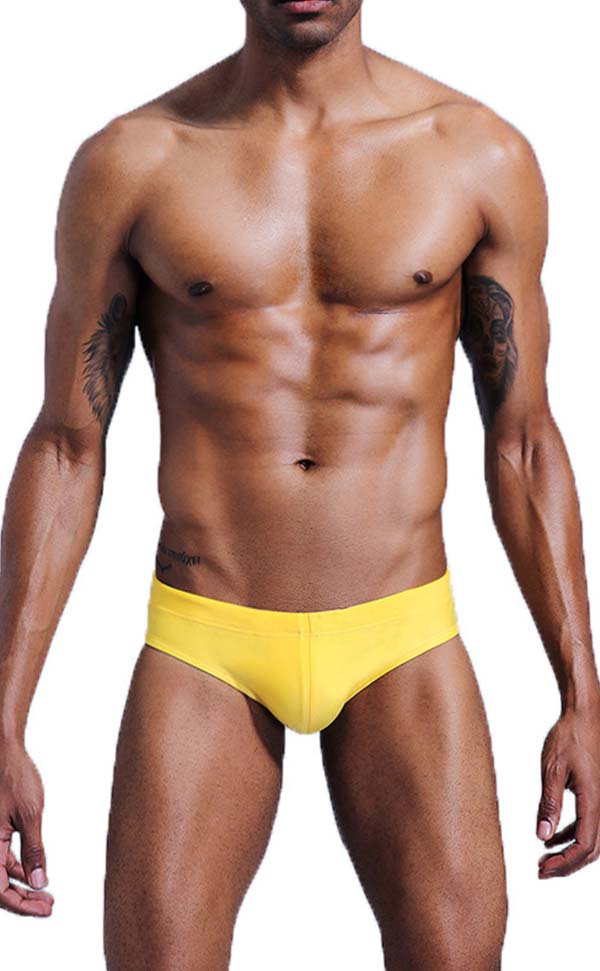 Solid Color Swim Briefs with Sponge Pad Solid Color Swim Briefs with Sponge Pad